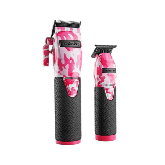 BaByliss PRO Limited Edition Pink Camo Metal Lithium Clipper & Trimmer