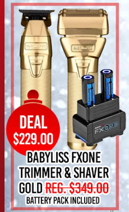 Christmas Clutch Deal Babyliss FX One Gold Trimmer and Shaver