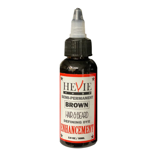 Hevie Enhancement - Semi-Permanent Hair & Beard Defining Dye (Black or Brown)