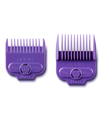 Andis Nano-Silver Single Magnet Guards - 2 Pack 0.5 and 1.5