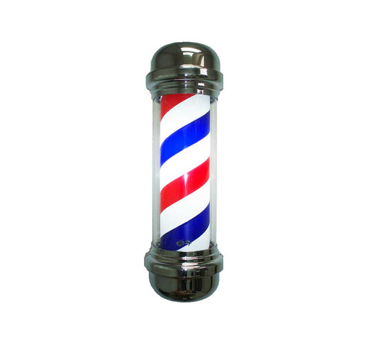 Barber Shop Pole Red White Blue Rotating Light Stripes Sign Hair Salon "70x33x28 Cm "