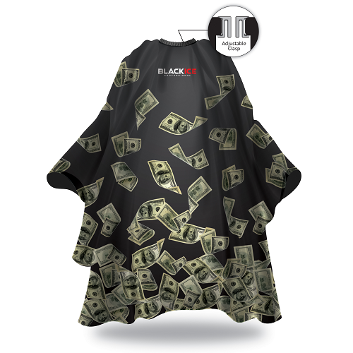 Black Ice Money Shower Barber Cape