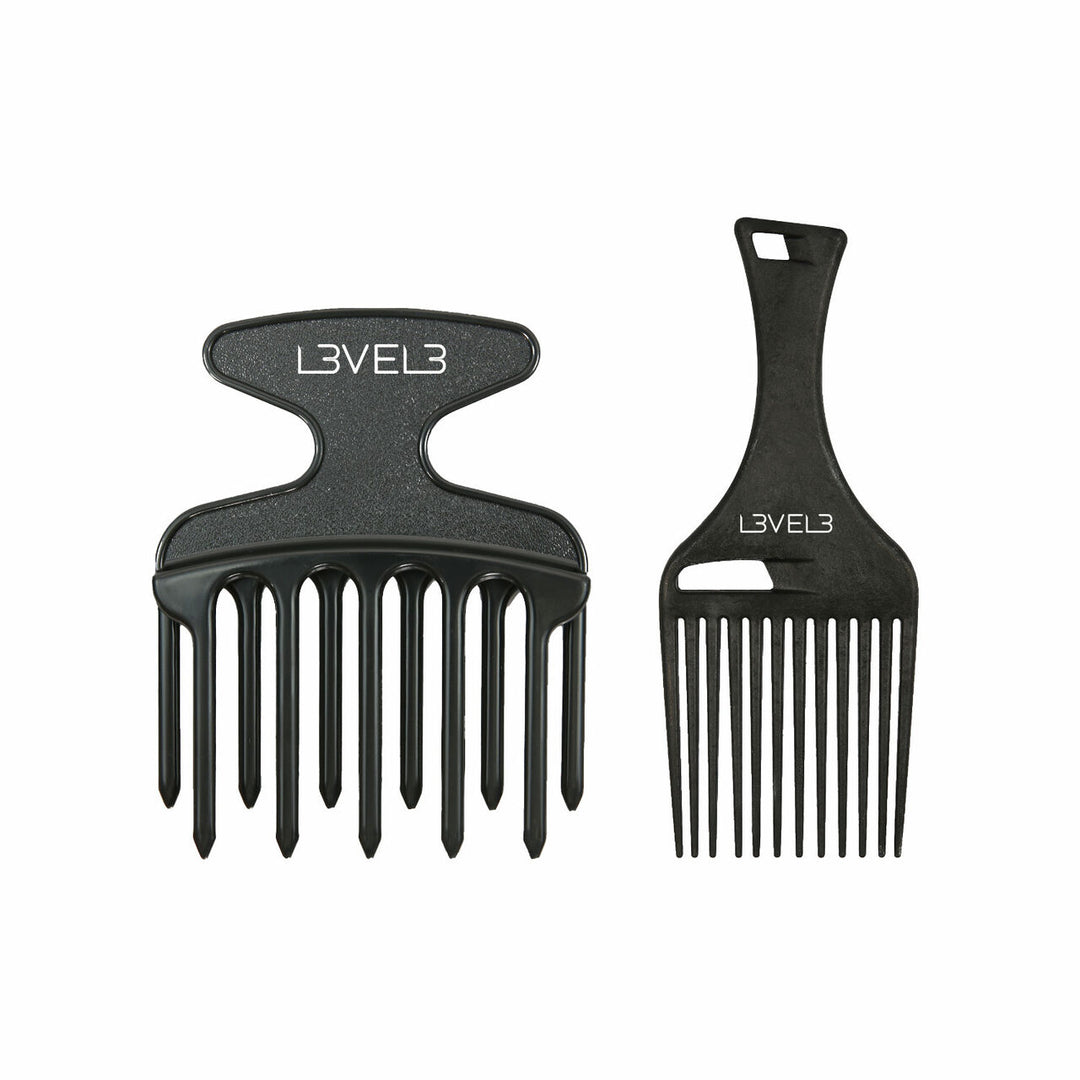 L3VEL 3  HAIR PICK COMB SET - 2 PC