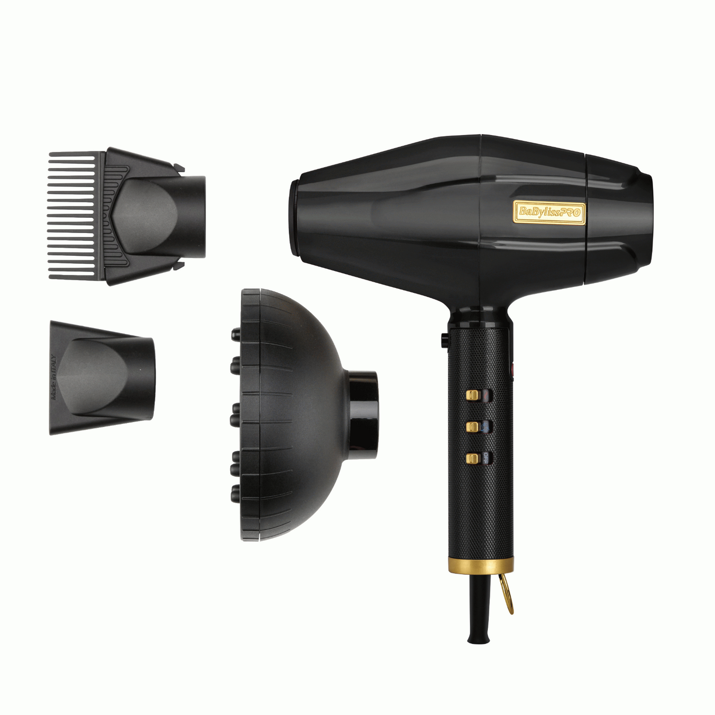 BaByliss PRO Black FX High Performance Turbo Hair Blow Dryer (Black and gold) Stay Gold edition