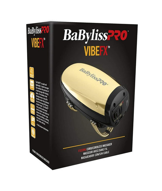 BaBylissPRO® VibeFX FXSSMG Cord/Cordless Massager – Gold