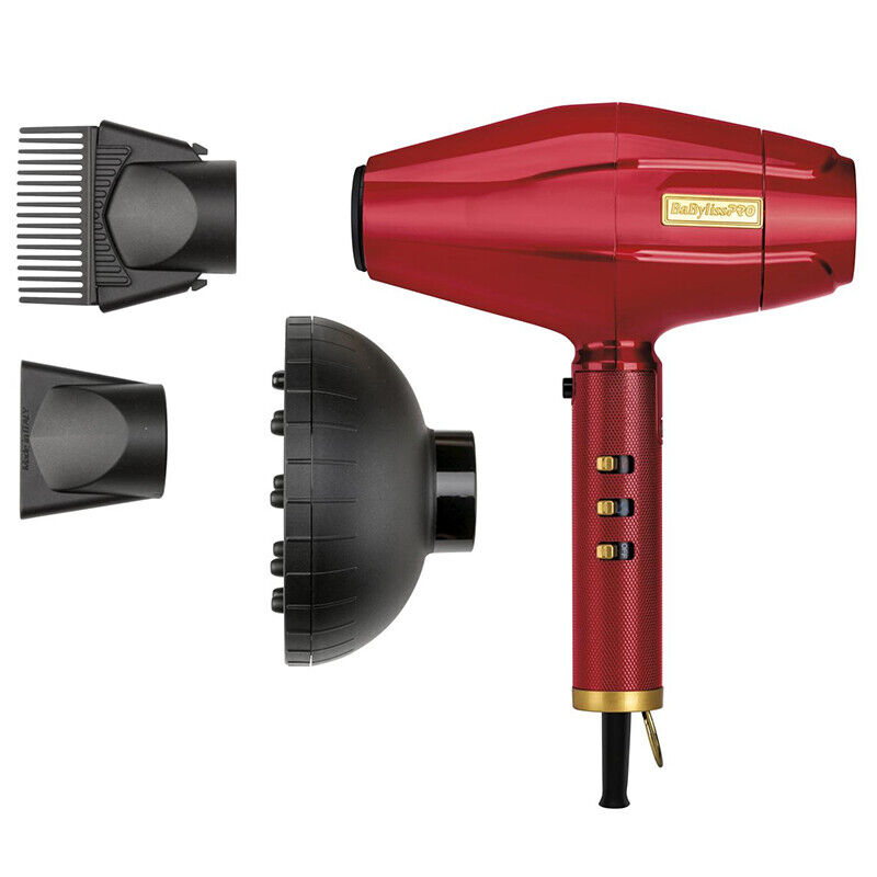 BaByliss PRO Red FX High Performance Turbo Hair Blow Dryer (Hawk the Barber) edition